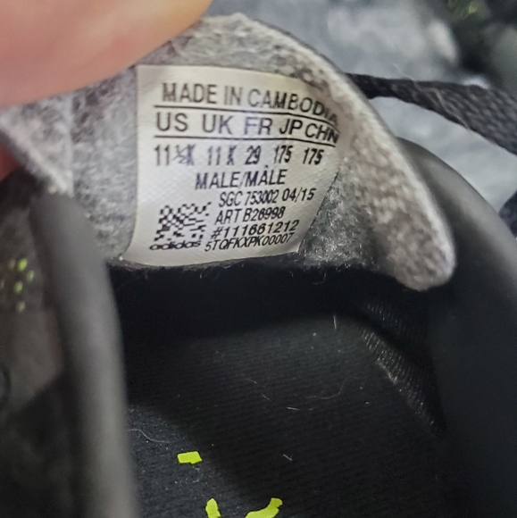 Adidas Youth Black Out Neon Soccer Cleats - Picture 3 of 5